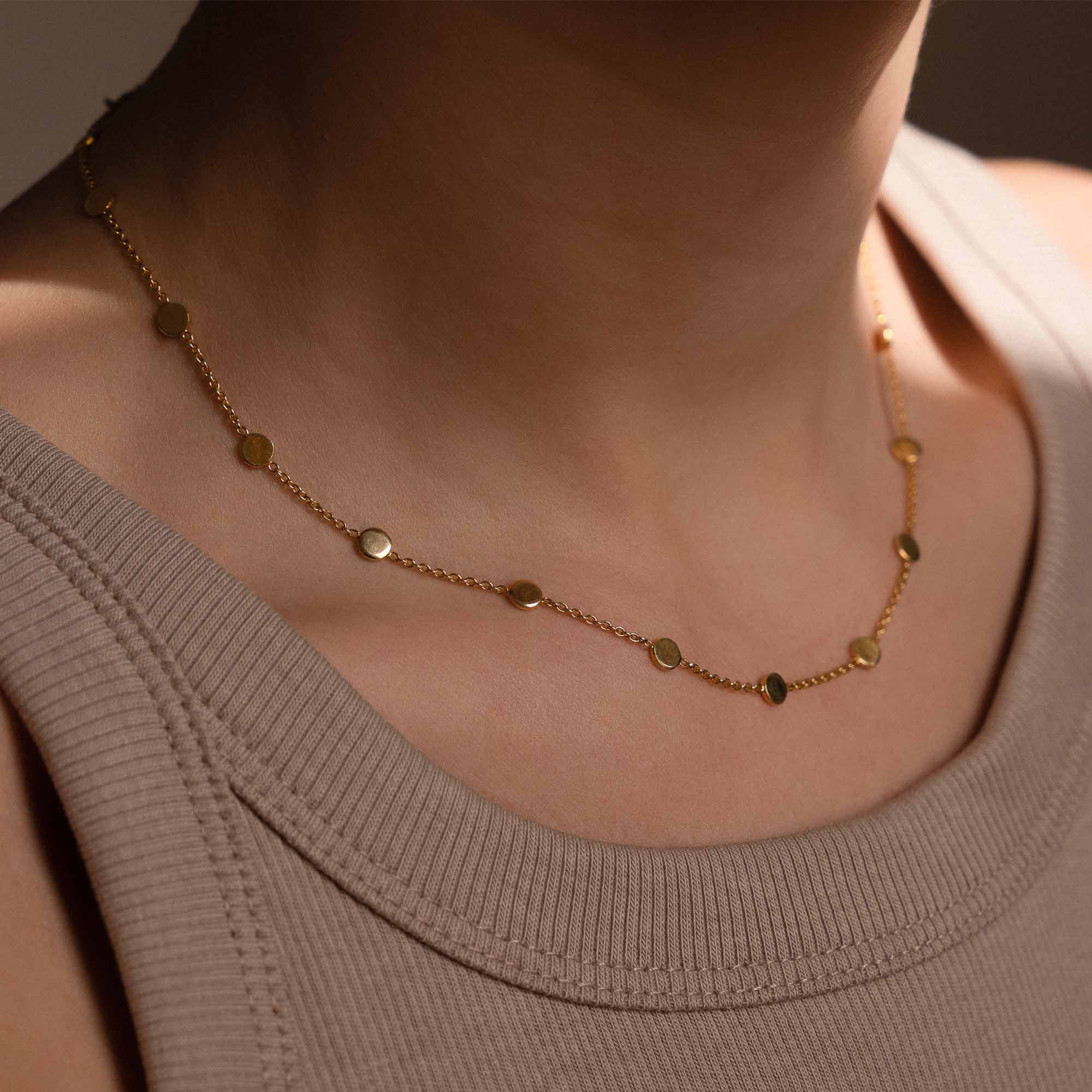 Violet Hamden Luna 925 Sterlingsilber Vergoldetes Choker mit Münzen VH15001 - Image 2