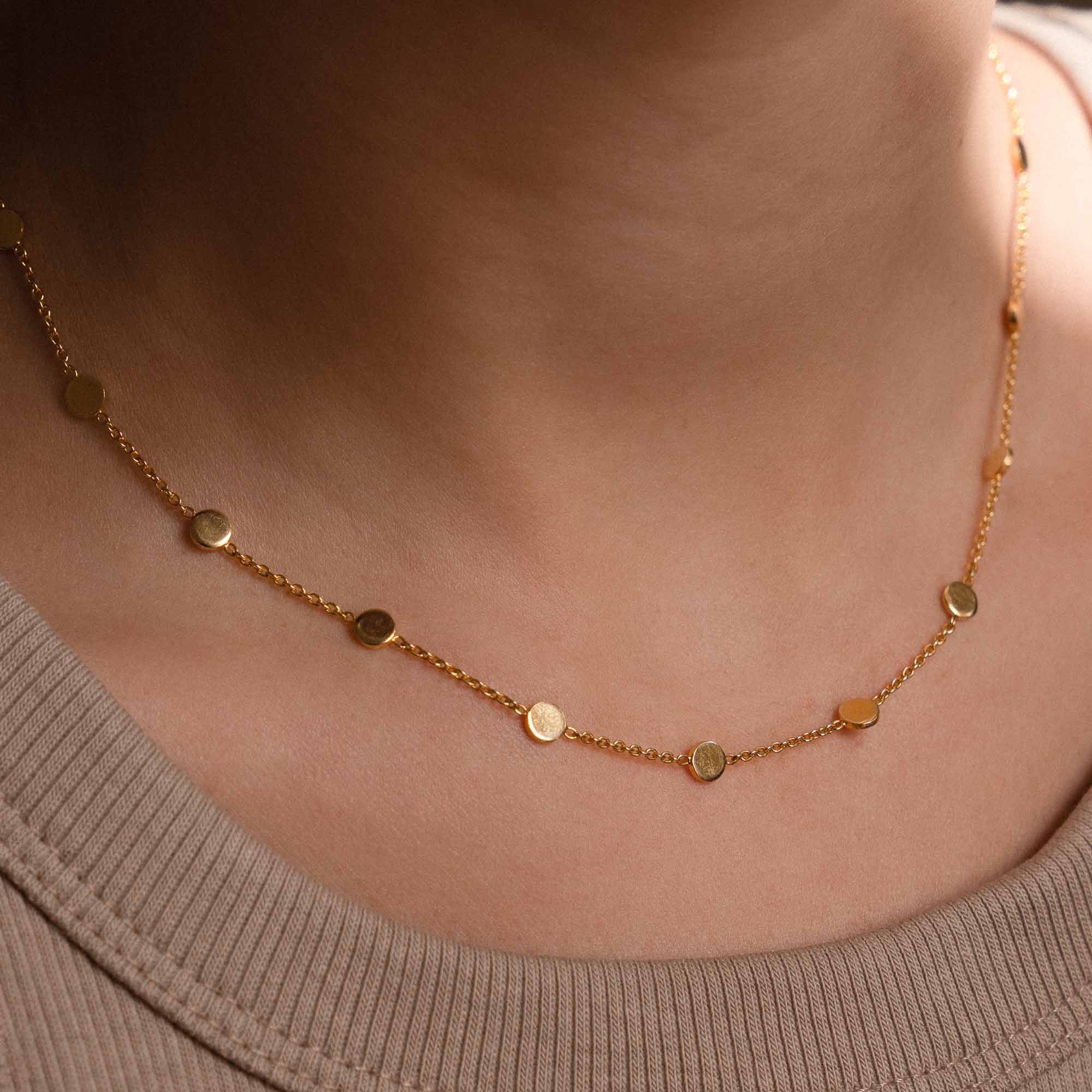 Violet Hamden Luna 925 Sterlingsilber Vergoldetes Choker mit Münzen VH15001 - Image 3