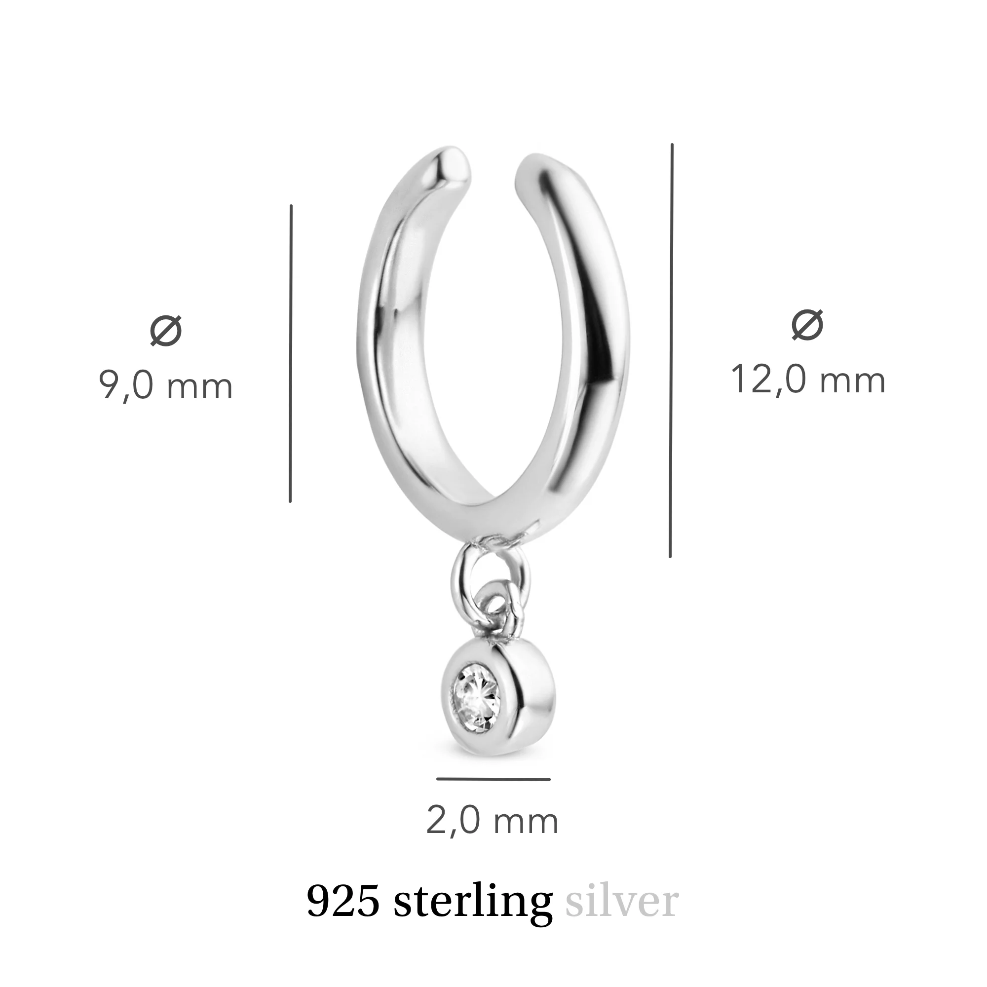 Violet Hamden Venus 925 Sterling Zilveren Ear Cuff Met Geboortesteen VH370001-MAR - Image 6
