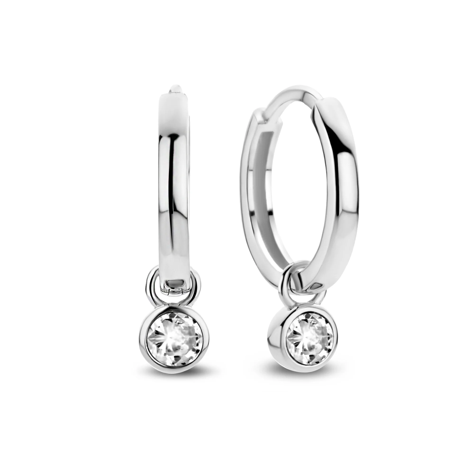 Violet Hamden Venus 925 Sterling Silberne Creolen mit Geburtsstein VH360014-MAR