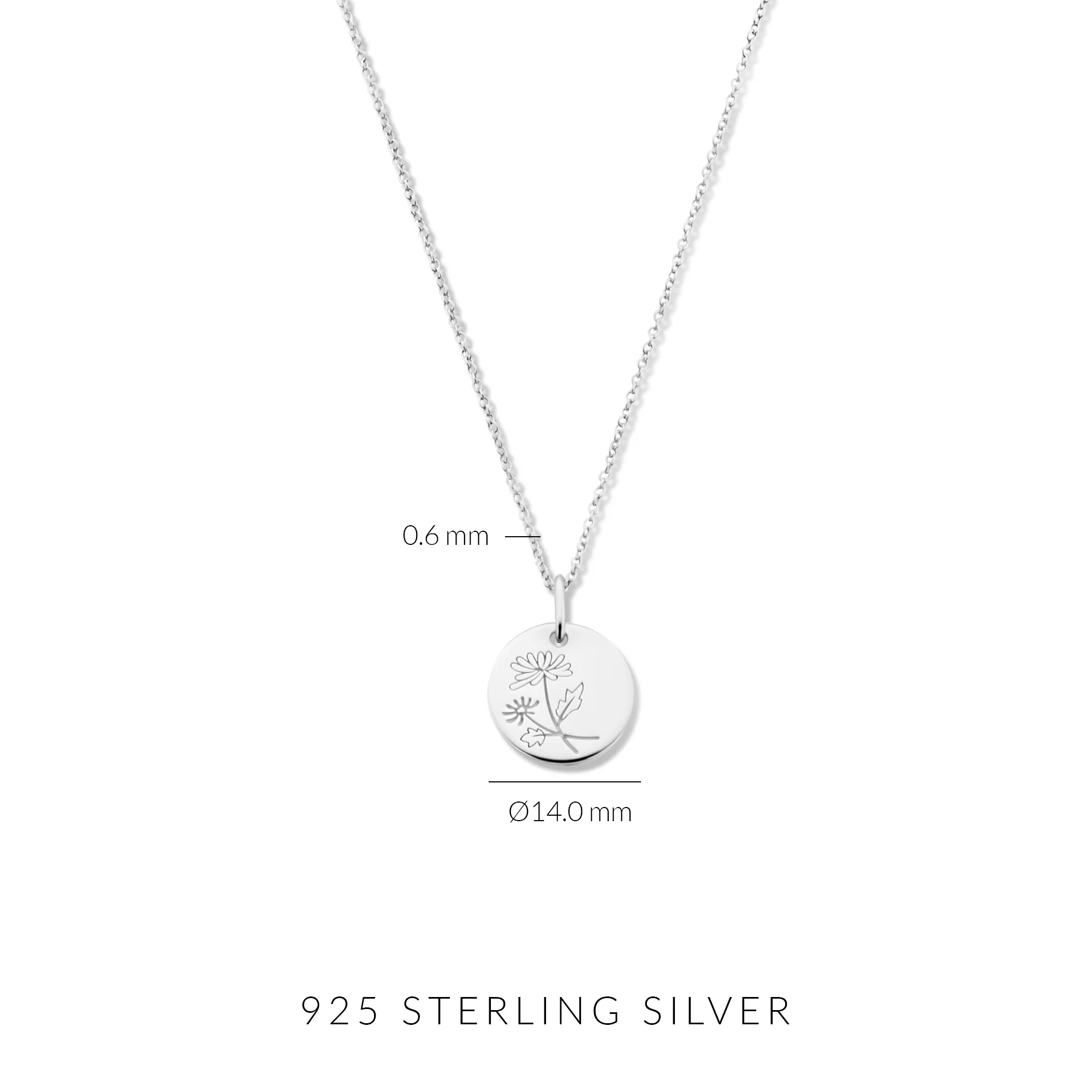 Violet Hamden Venus 925 Sterling Silberne Halskette mit Geburtsblume VH340026-NOV - Image 9