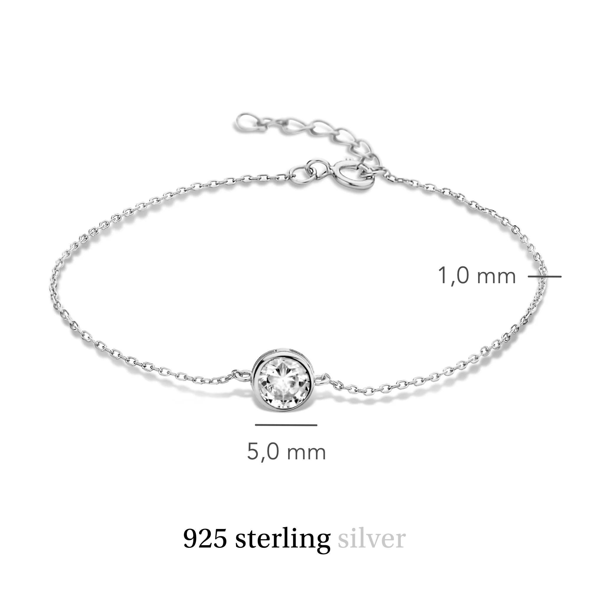 Violet Hamden Venus 925 Sterling Silbernes Armband mit Geburtsstein VH320009-APR - Image 5