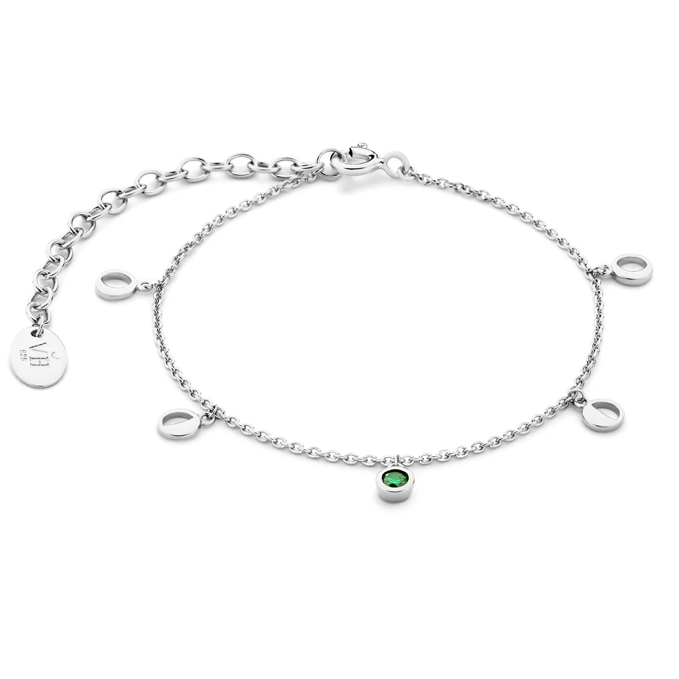 Violet Hamden Violet's Gift 925 Sterling Silbernes Armband- und Ohrstecker-Geschenkset mit Grünen Zirkonia-Steinen VH90061 - Image 6