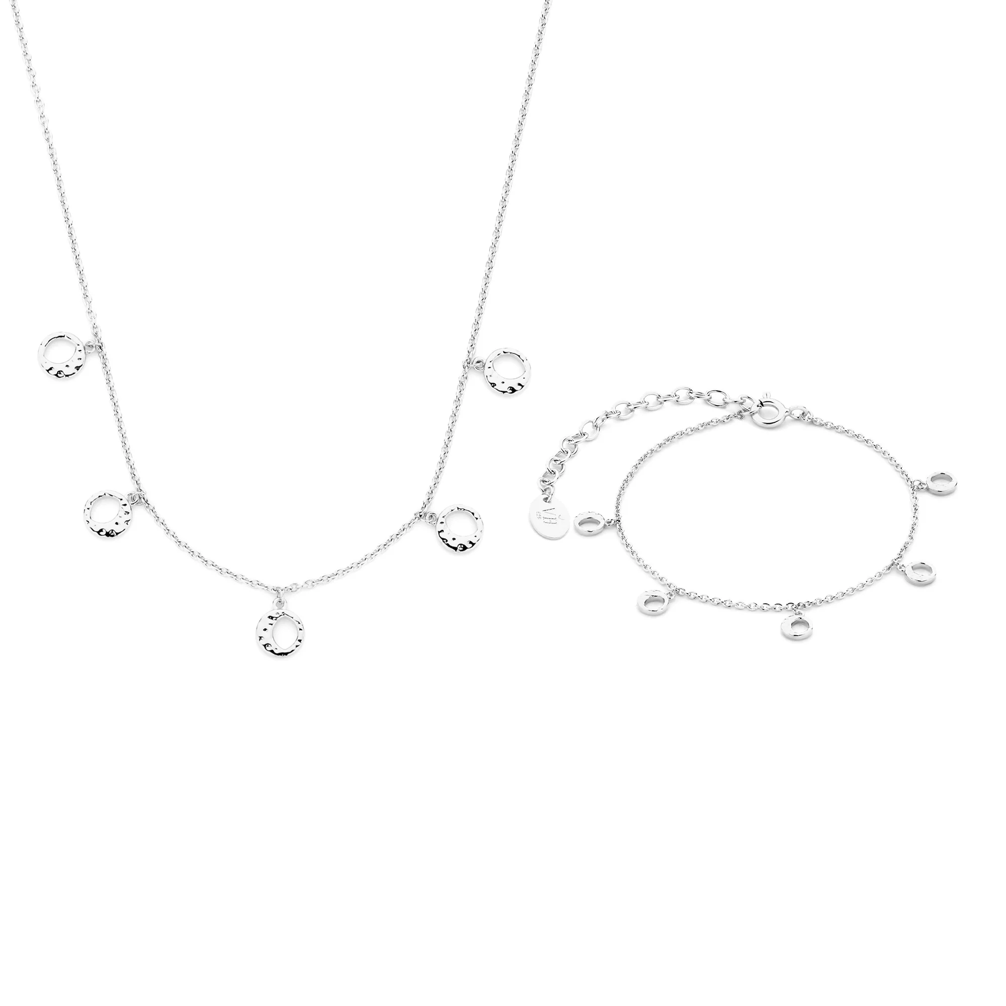 Violet Hamden Violet's Gift 925 Sterling Silbernes Halsketten- und Armband-Geschenkset mit Monden VH90059