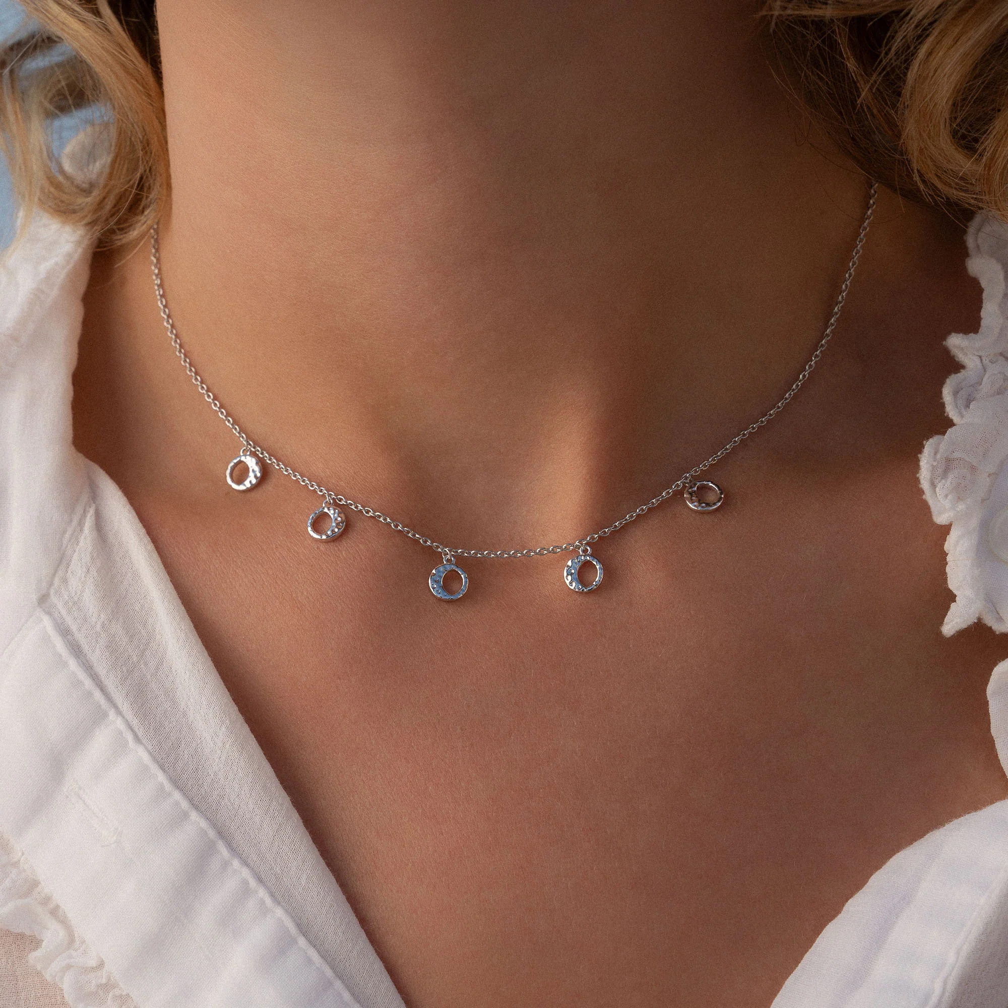 Violet Hamden Violet's Gift 925 Sterling Silbernes Halsketten- und Armband-Geschenkset mit Monden VH90059 - Image 2