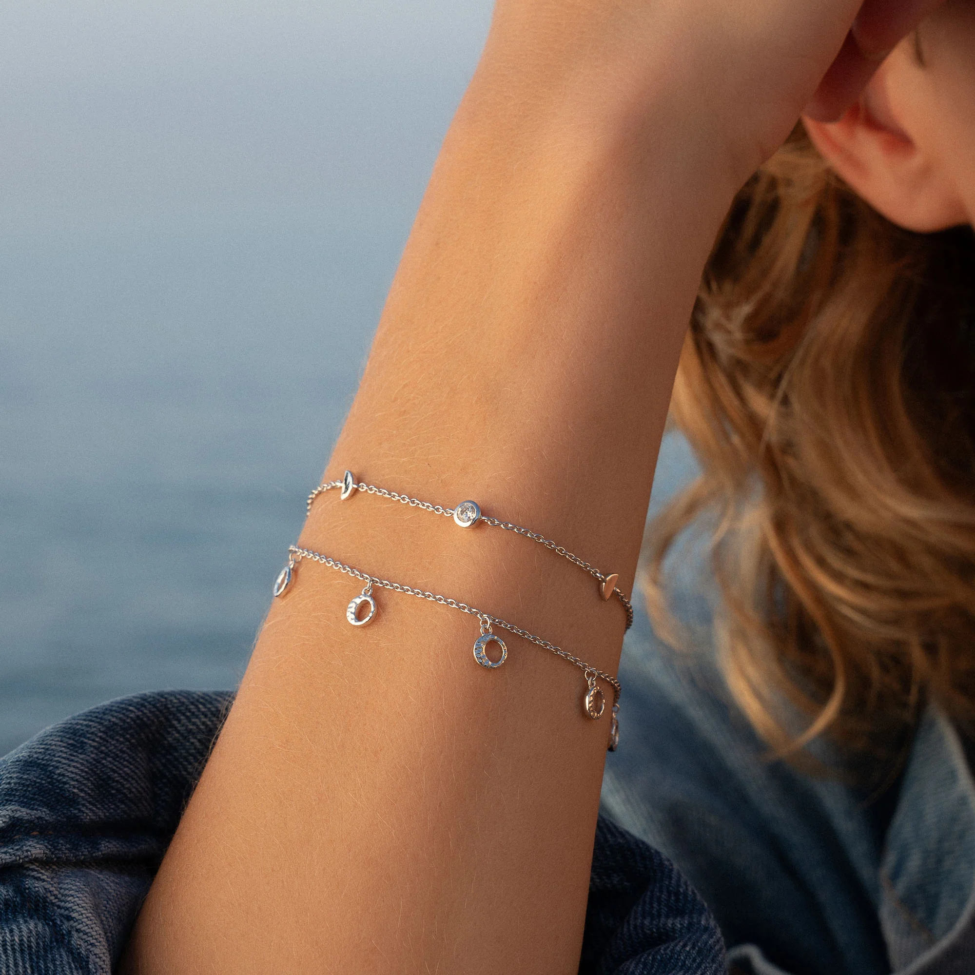 Violet Hamden Violet's Gift 925 Sterling Silbernes Halsketten- und Armband-Geschenkset mit Monden VH90059 - Image 3