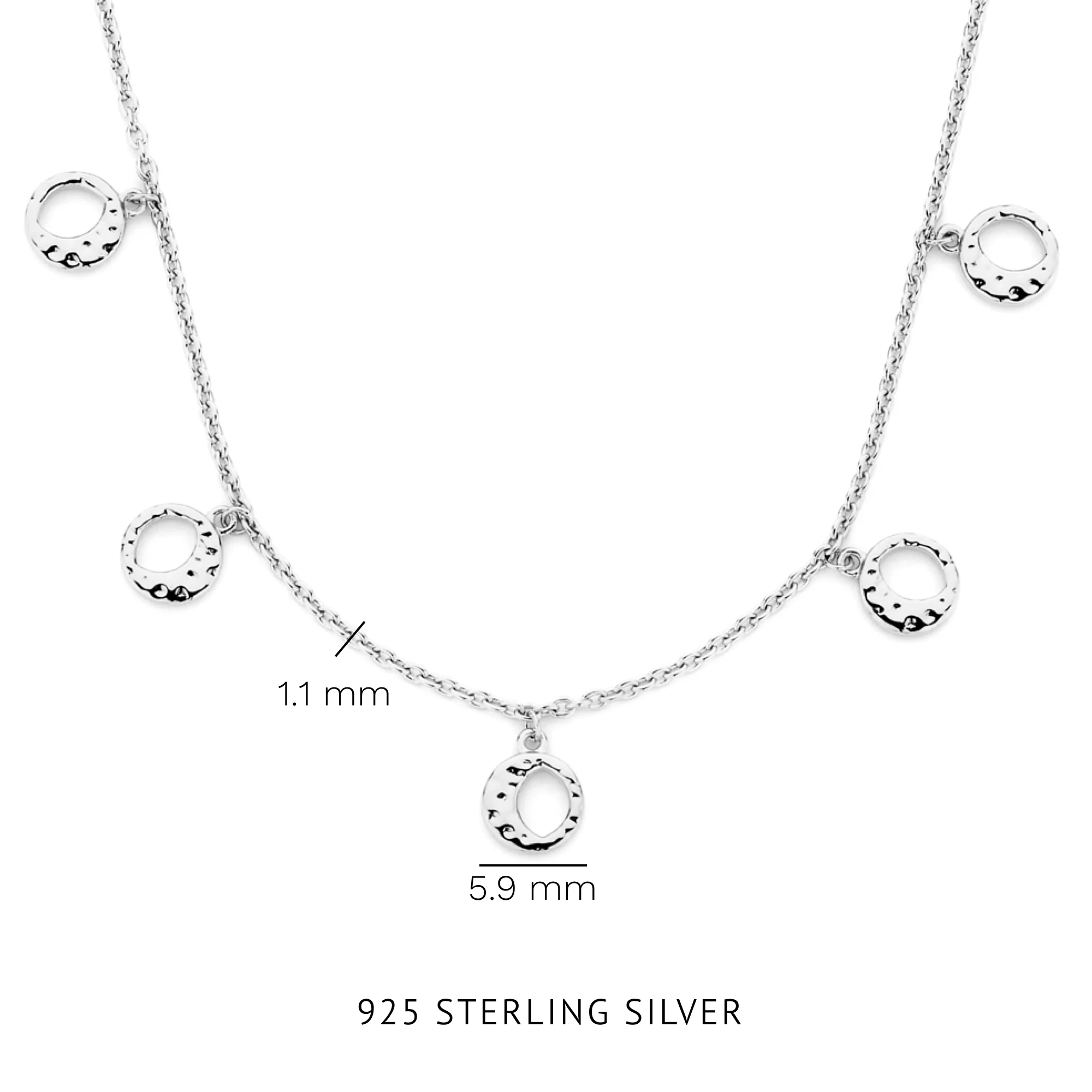 Violet Hamden Violet's Gift 925 Sterling Silbernes Halsketten- und Armband-Geschenkset mit Monden VH90059 - Image 6